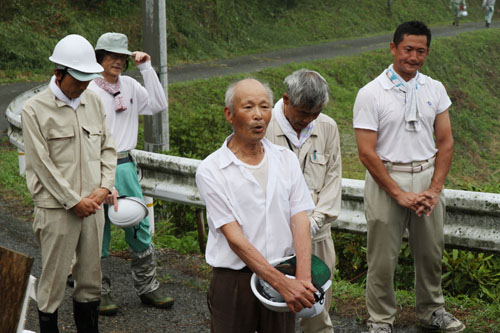 園主の金川さんがお礼のあいさつ