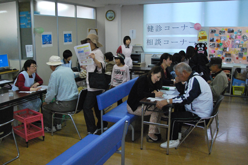 リハビリ棟で行われた健康相談
