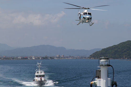 巡視艇「さざんか」や福岡航空基地所属の「はまちどり」も就役を歓迎