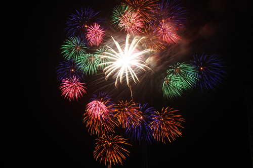 仙崎の空を彩る艶やかな花火