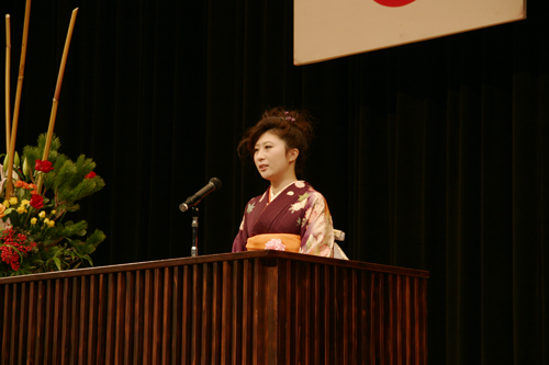 「成人者謝辞」羽崎さん