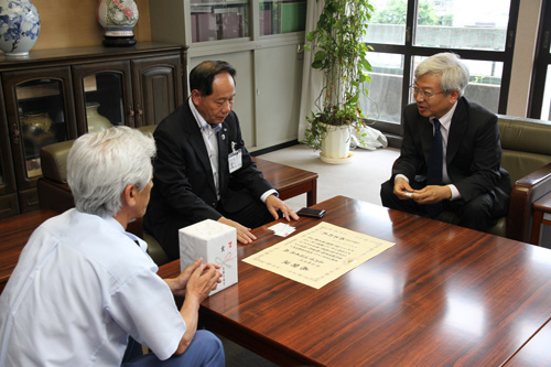 田代台長が大西市長を表敬訪問