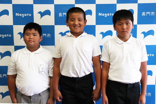 左から佐藤銀河くん、宮本伶くん、俵道昭くん