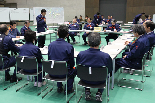 災害対策本部開設の訓練
