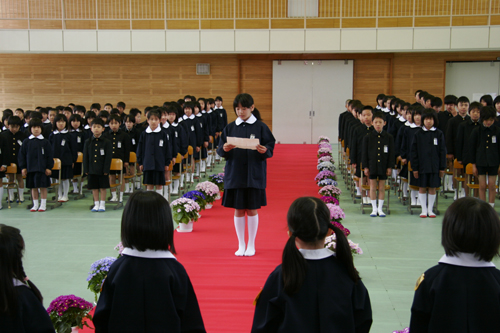 ６年生からの歓迎のことば。