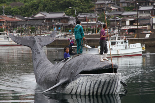 本番と同じコースをたどるくじら丸
