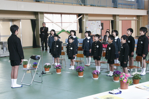 下級生たちから別れの言葉