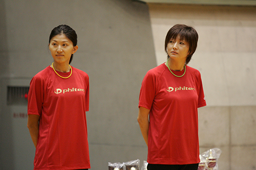 元全日本チームの杉山選手（左）と宝来選手（右）