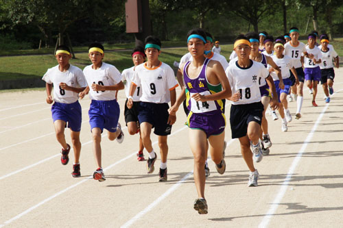 3,000m走の先頭集団