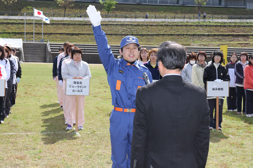 選手宣誓は三隅方面隊の沖村団員