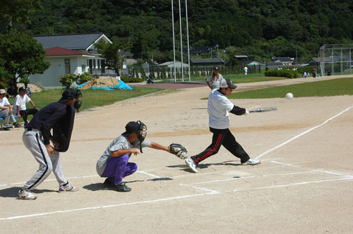 ９月だというのに炎天下での試合に