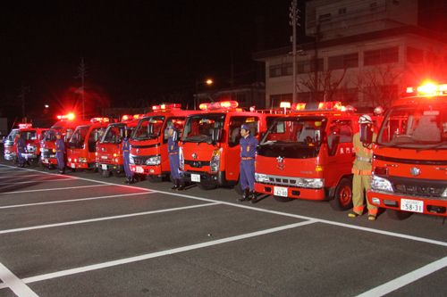 出動した消防車