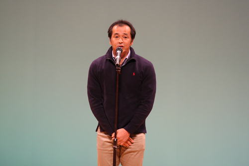地域文化育成事業実行委員会の嶋田委員長があいさつ