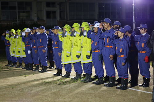 仙崎分団第3部隊と油谷分団伊上部隊が出場する