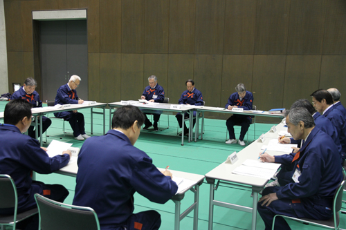 災害対策本部のようす