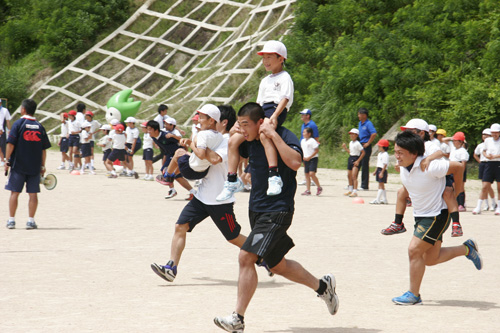 ラグビー教室のようす