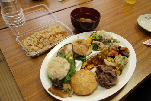 この日提供された長門産の食材を使った料理