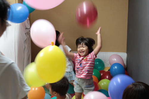 子どもたちに大人気だった「バルーンパーティー」