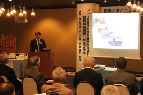 加藤教授の講演のようす