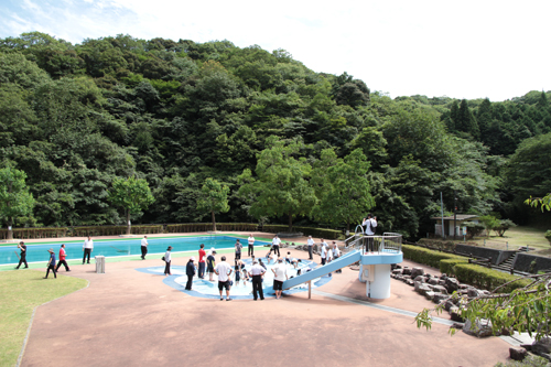 河川プールのようす