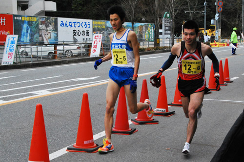 エース区間で力走を見せた岡野耕大選手