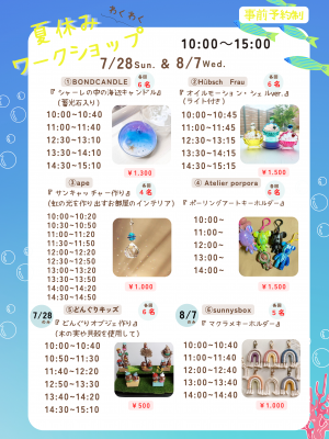 夏休みわくわくワークショップ裏