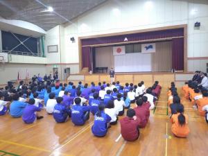 長門大津駅伝開会式
