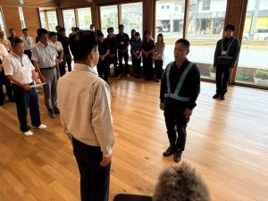 市長激励 派遣職員決意表明