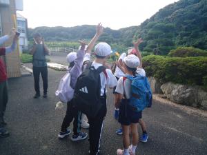 出発の写真です