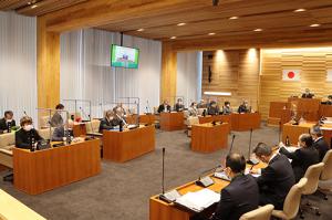 3月議会議場のようす