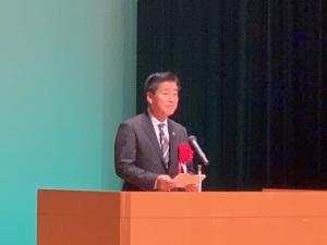 市長あいさつの様子