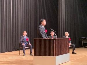 市長あいさつの様子