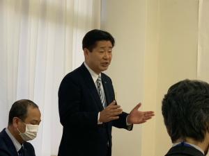 市長あいさつの様子
