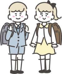 ランドセルの子どものイラスト
