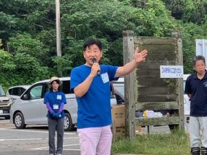 挨拶をする市長