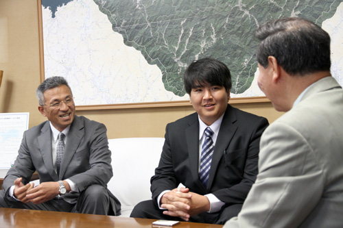 ブラジルからJICA技術研修員として来日し、長門市で研修を受ける徳永さん
