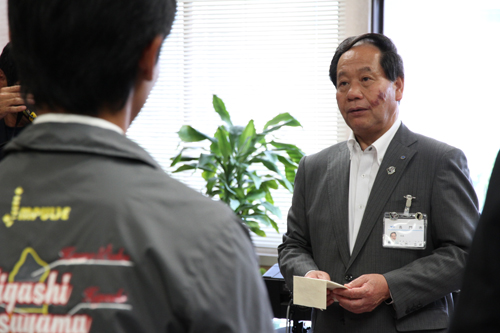 「記録は破られるためにあるもの。健闘を祈ります」と大西市長