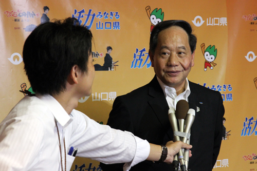 「県と連携してしっかり事業を進めていく」と意気込みを話す大西市長