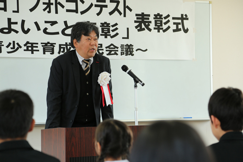 「『よいこと』をされた皆さんは長門市民の誇りです」と梶山会長