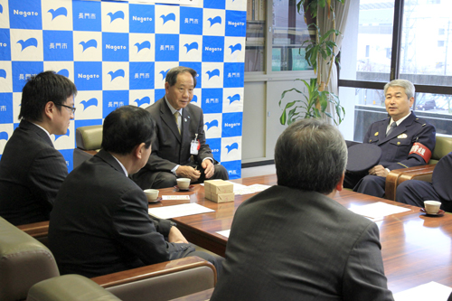 協賛団体が増えてきたのは「高齢者を被害から守りたいという気持ちの表れ」と話す大西市長