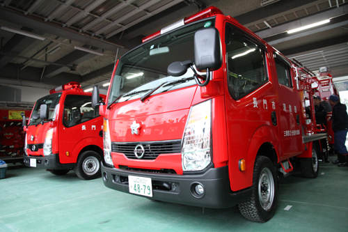 小型動力ポンプ積載車が配備された