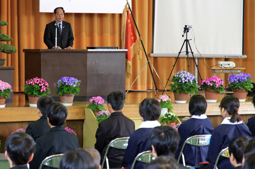 「長門市民に流れる優しさを持ち続けてほしい」と大西市長