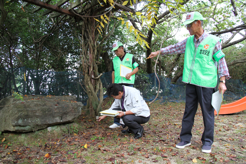 点検結果は取りまとめられた後、公園を管理する市の関係部署に提出される