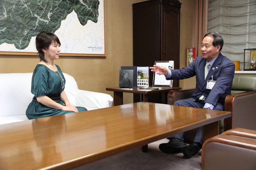 保多盛さんは「悔いが残らないように、これまでやってきたことを出し切りたい」と意気込んだ