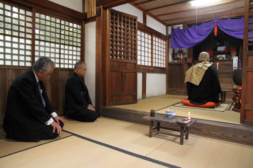 大寧寺の岩田住職が湯本温泉や地域の繁栄を祈願