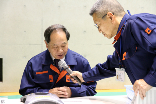 下関市からの応援派遣に対して、下関市長にお礼を述べる大西市長