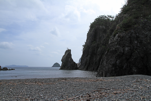 海岸清掃によって美しくなった青海島静ヶ浦一帯