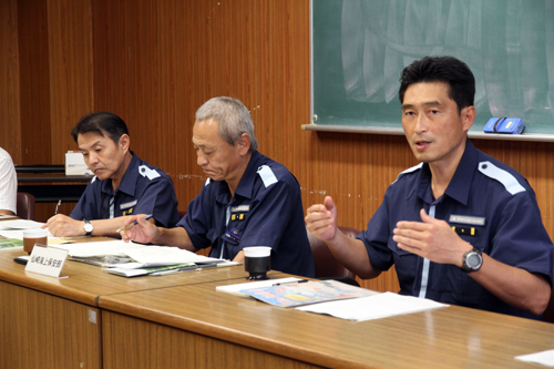 仙崎海上保安部から離岸流についての説明