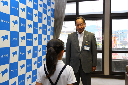 将来のプロゴルファーを目指して頑張ってほしいと大西市長