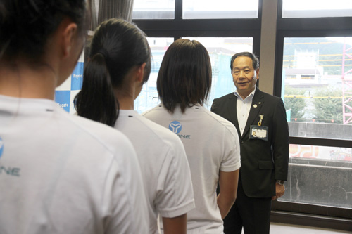 「最高のパフォーマンスを発揮してほしい」と大西市長
